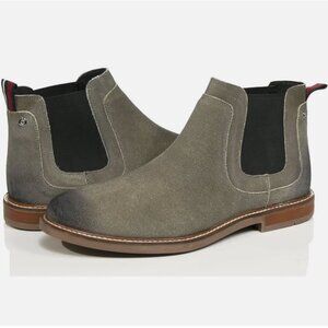 Ben Sherman Birk Grey Suede Leather Pull-On Ankle Chelsea Boots 10.5 US 43.5 EU